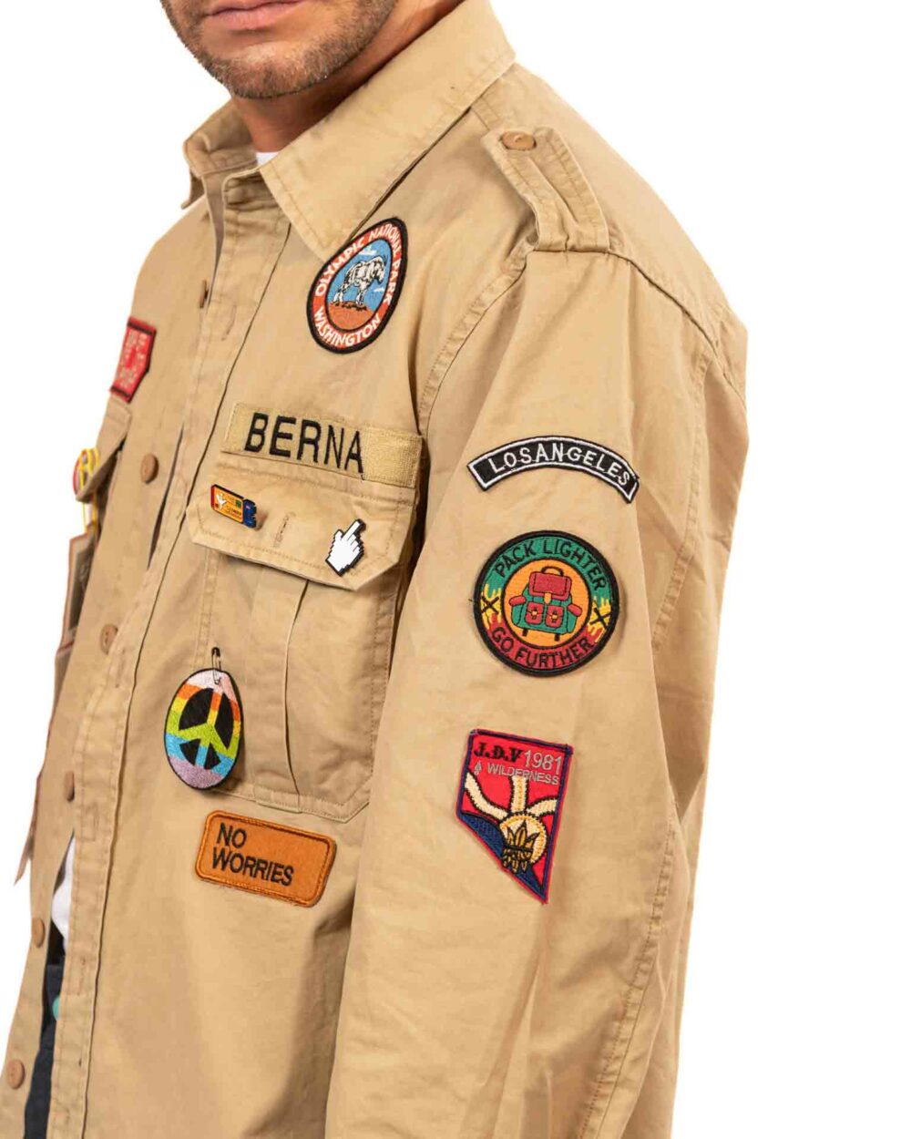 Berna overshirt beige - immagine 4