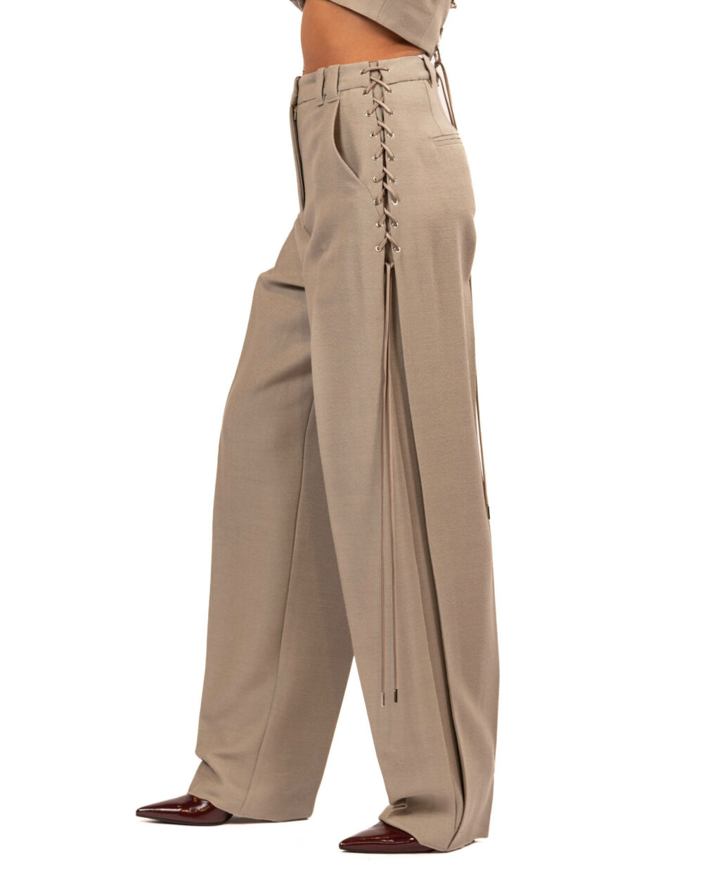 Marella Pantalone barrel con lacci - GRIGIO CHIARO - immagine 3