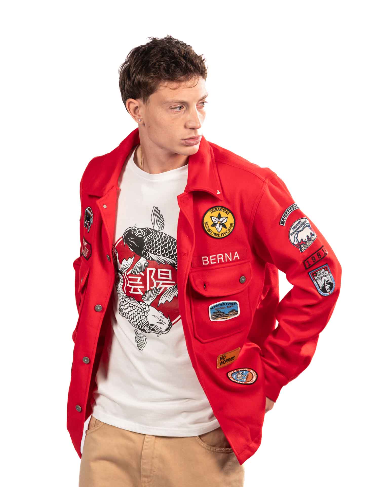 Berna overshirt rossa