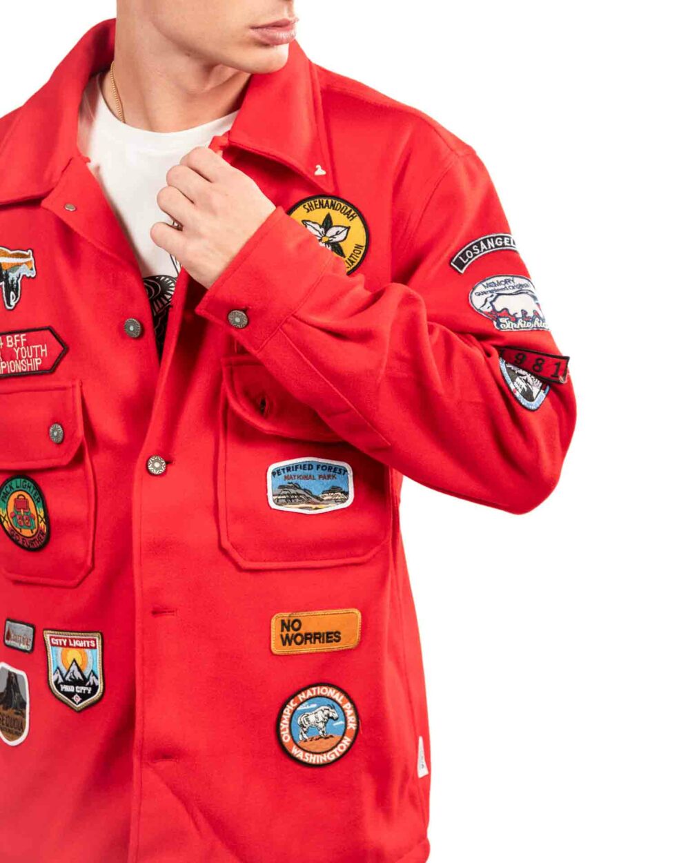 Berna overshirt rossa - immagine 4