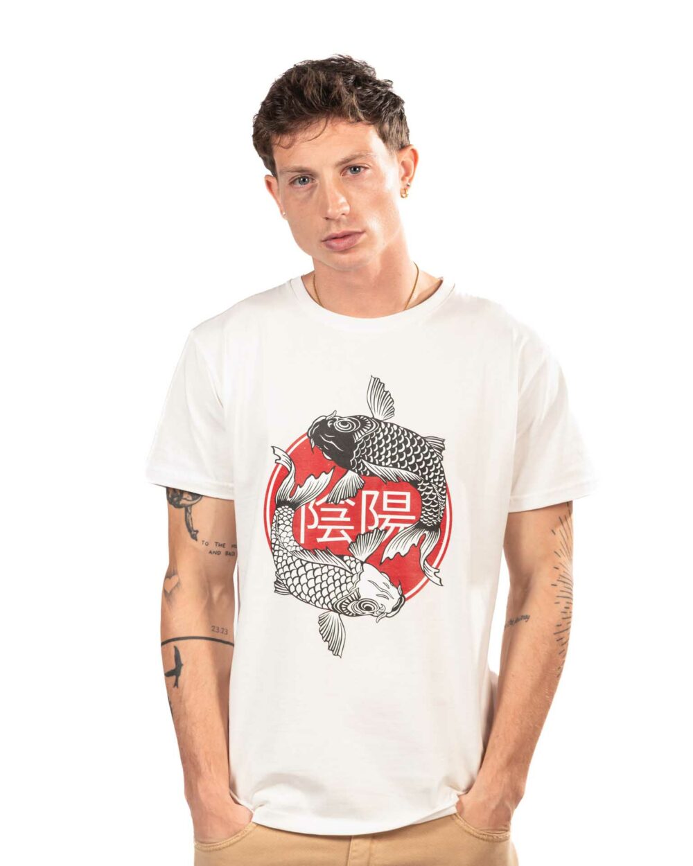Berna t-shirt bianca con stampa nel retro