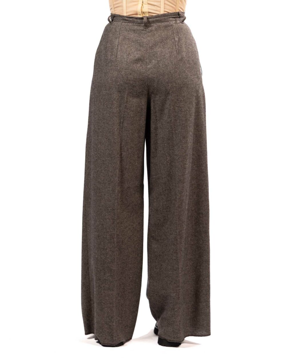 Emme Marella pantalone a palazzo in flanella - immagine 3