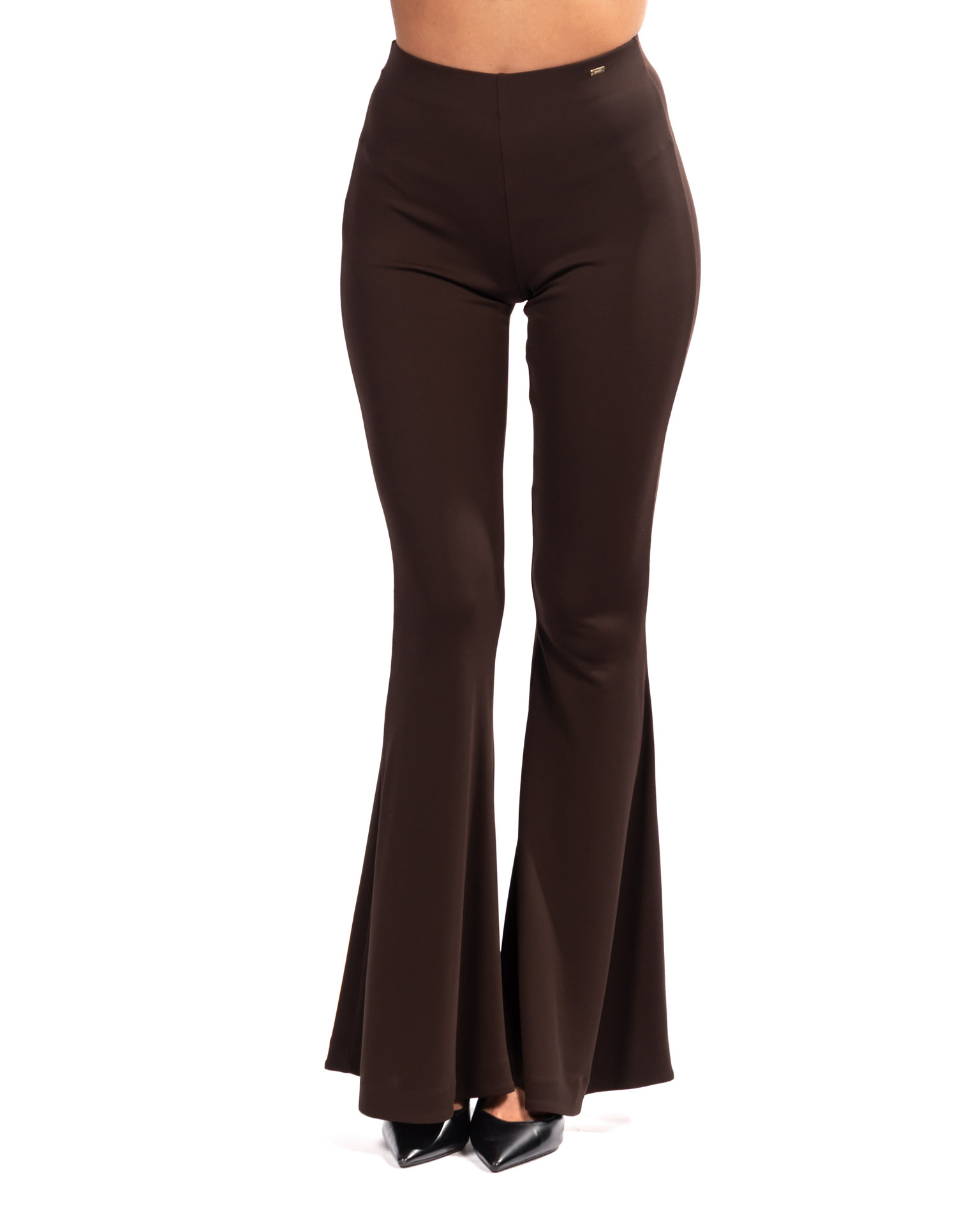 Gaudì pantalone a zampa marrone