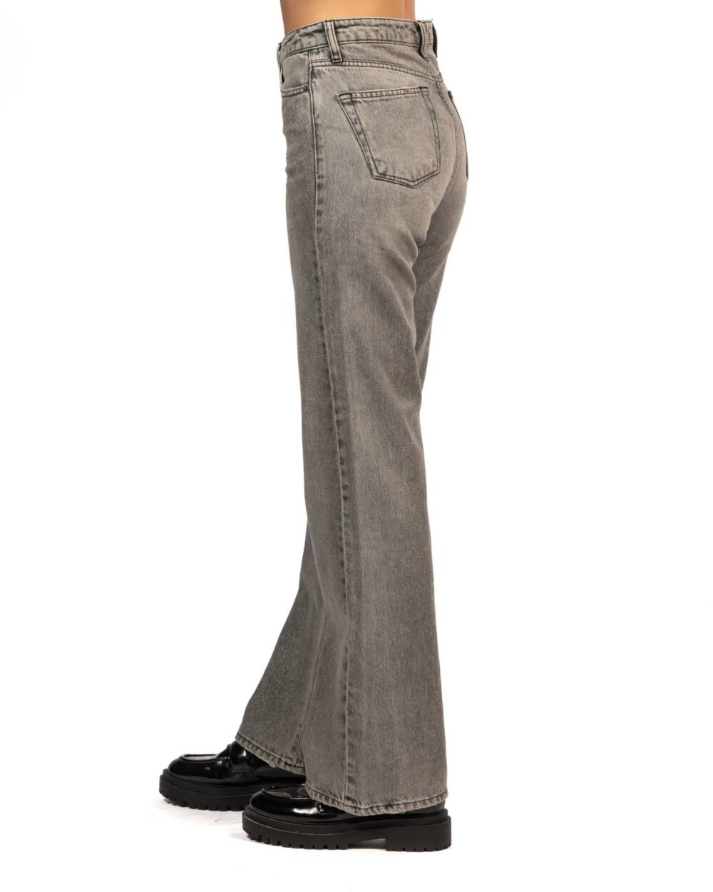 Vicolo jeans grigio brillantinato - immagine 2