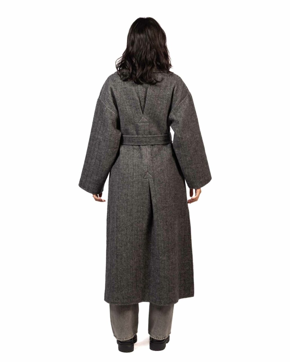 Vicolo cappotto grigio e nero - immagine 3