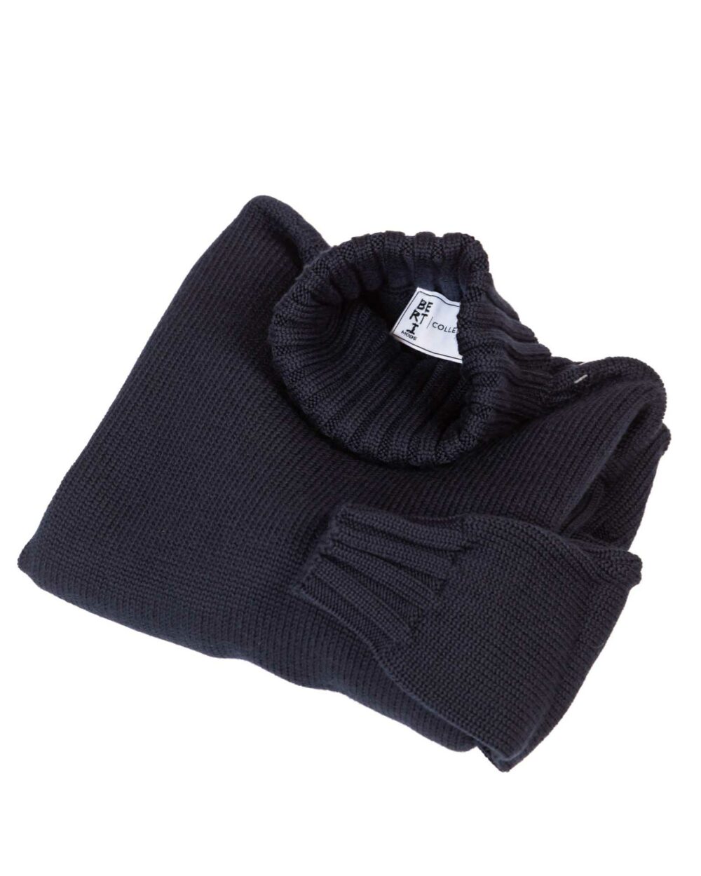 Berti mode collection maglione a collo alto blu - immagine 2