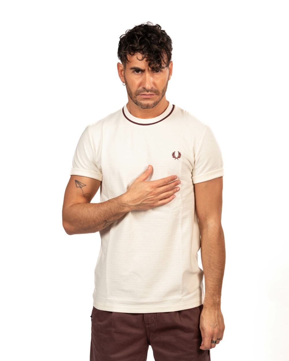 Fred perry t-shirt ecru - immagine 2