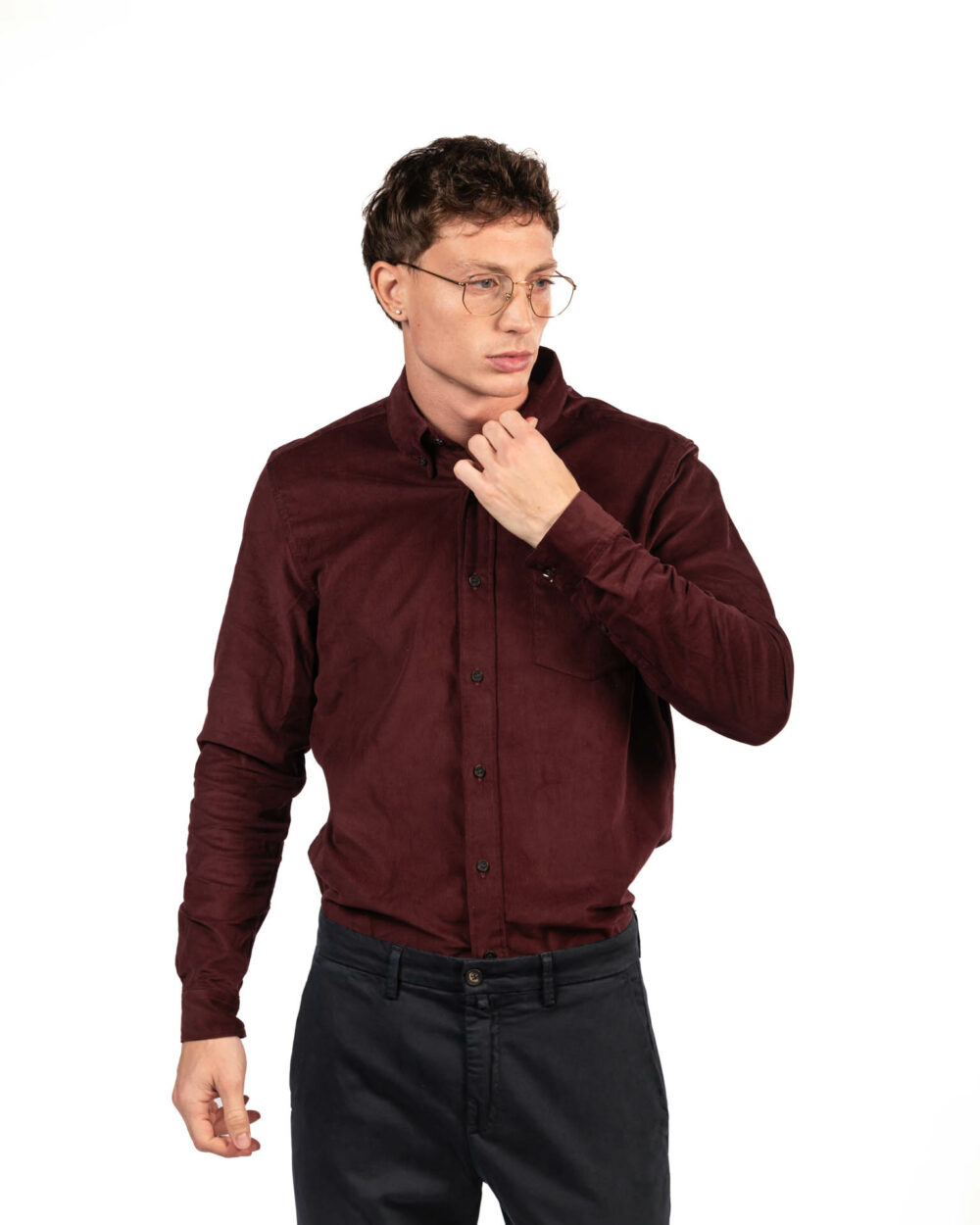 Fred Perry camicia bordeaux - immagine 2