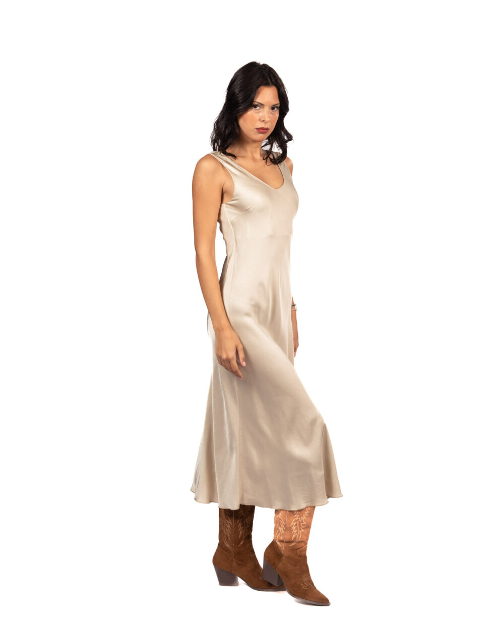 Vicolo abito midi beige - immagine 2