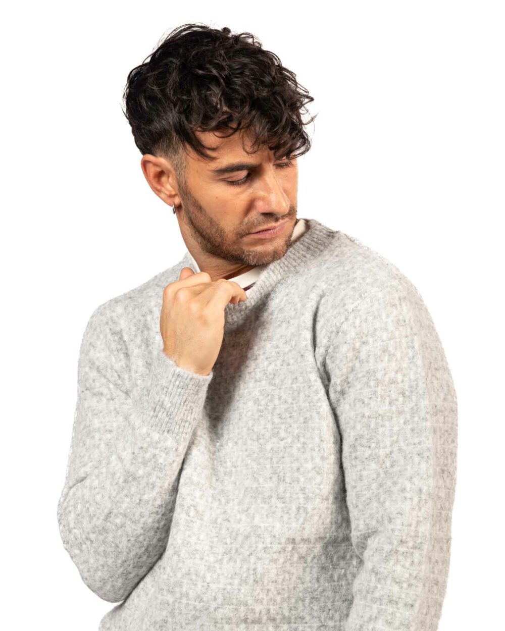Over/d maglione grigio - immagine 2