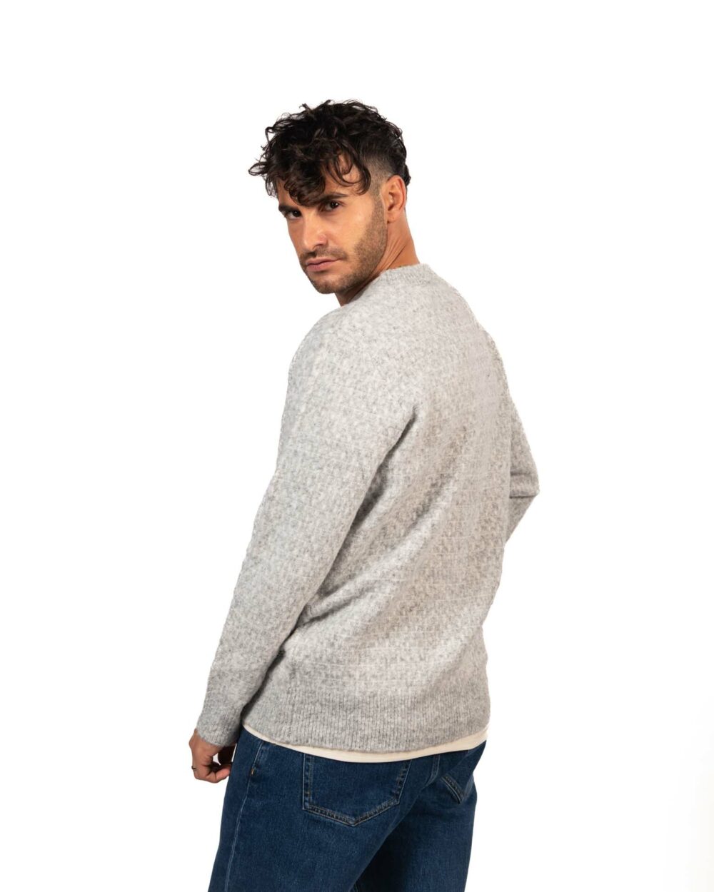Over/d maglione grigio - immagine 3