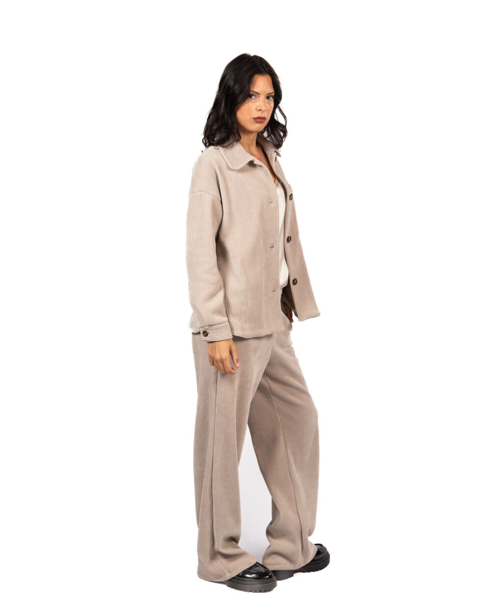 Emme marella pantaloni in velluto a coste beige - immagine 4