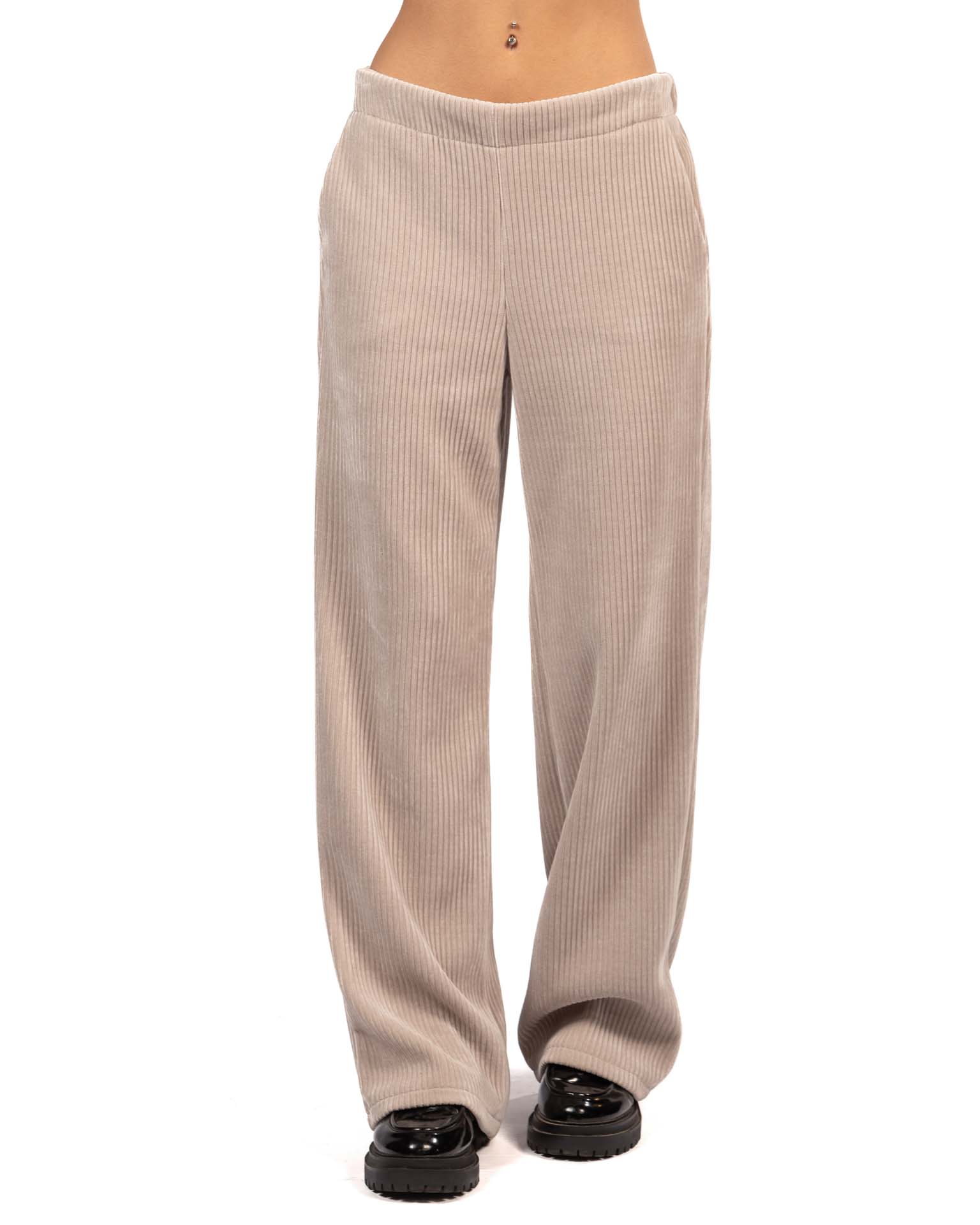 Emme marella pantaloni in velluto a coste beige