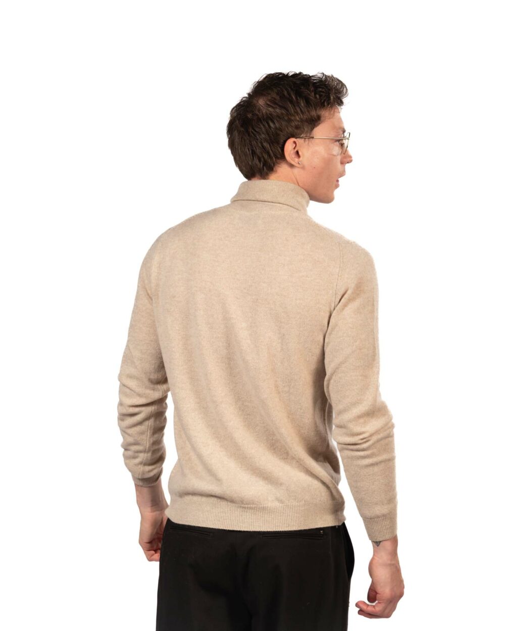 Berti Mode collection maglione a collo alto beige - immagine 2