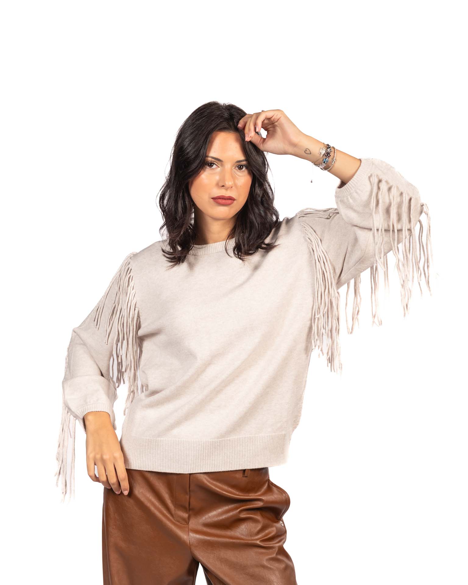 Emme marella maglia con frange
