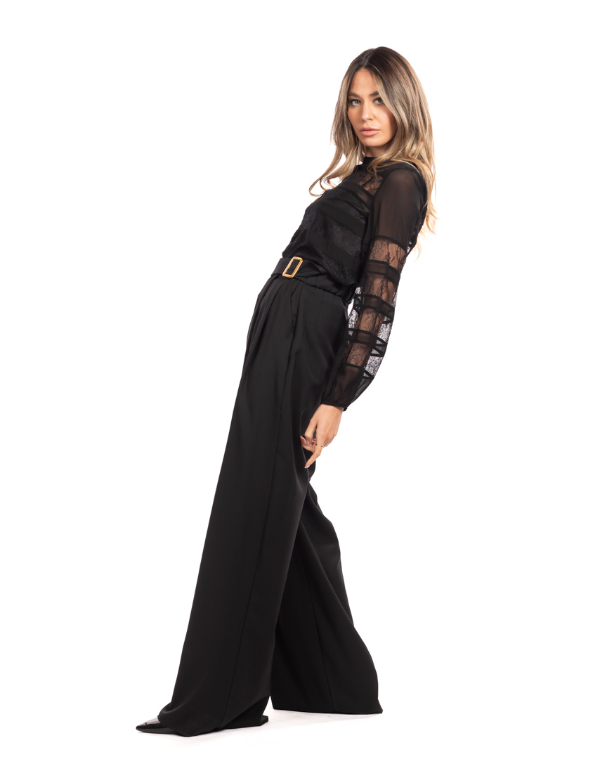 Marella blusa in pizzo nera - immagine 3
