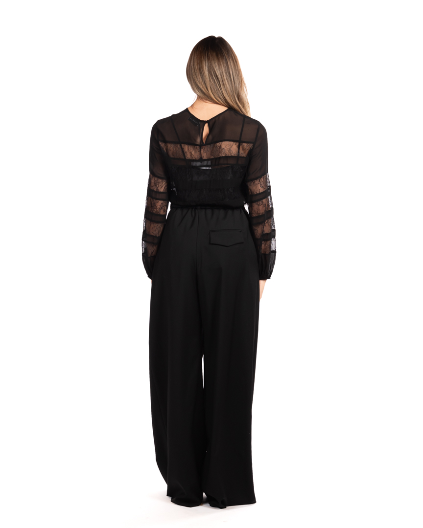 Marella blusa in pizzo nera - immagine 2