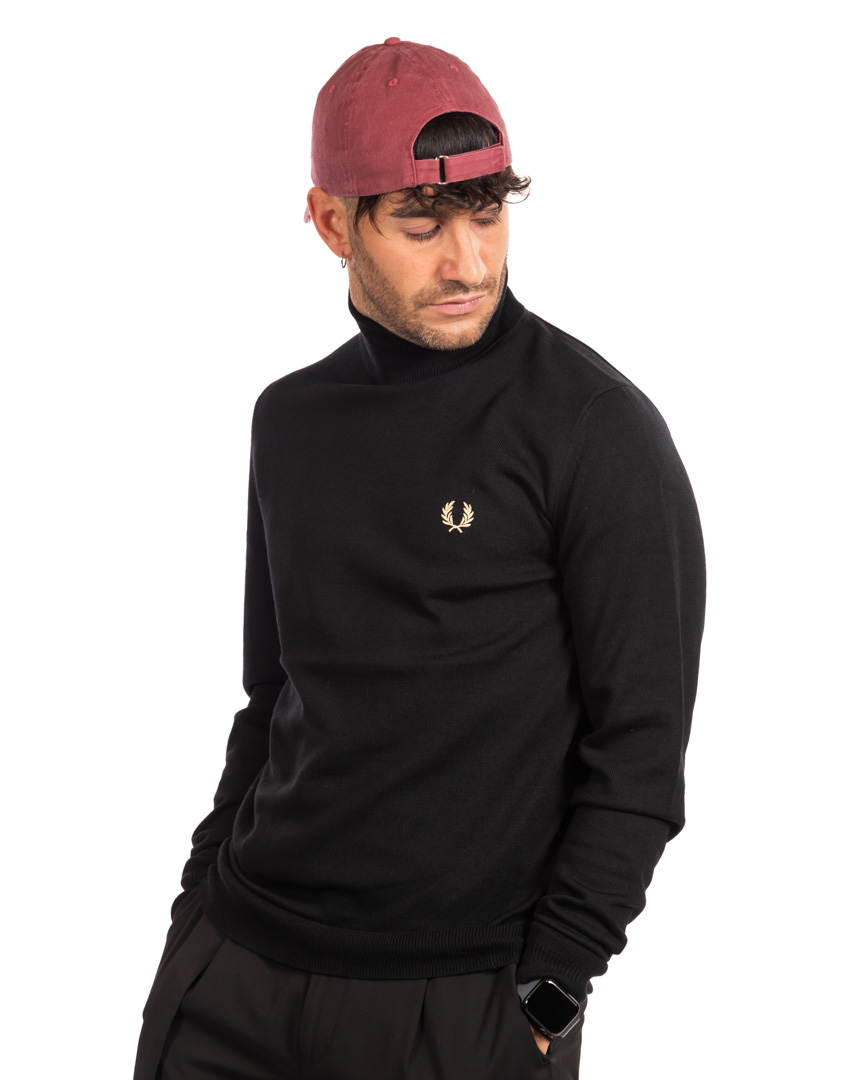 Fred Perry - maglione collo alto nero