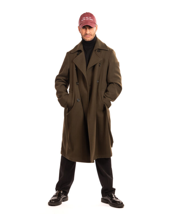 Over/d cappotto verde