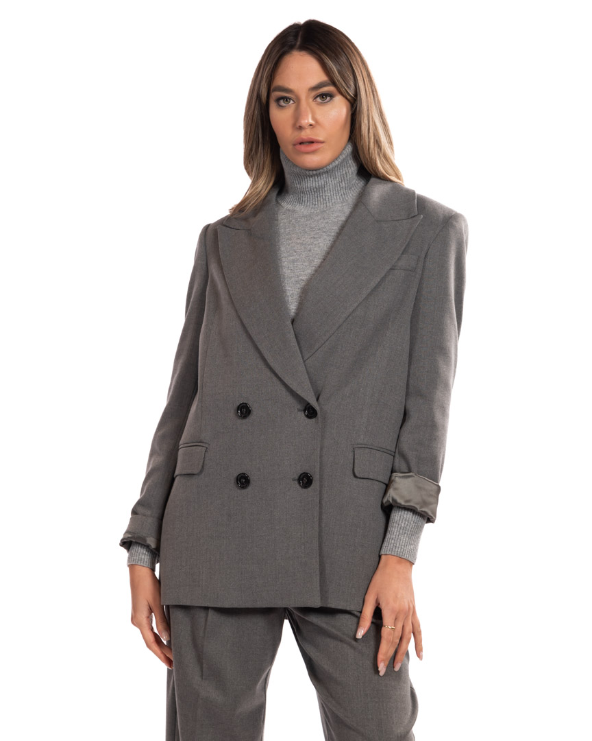 Penny Black giacco doppio petto grigia