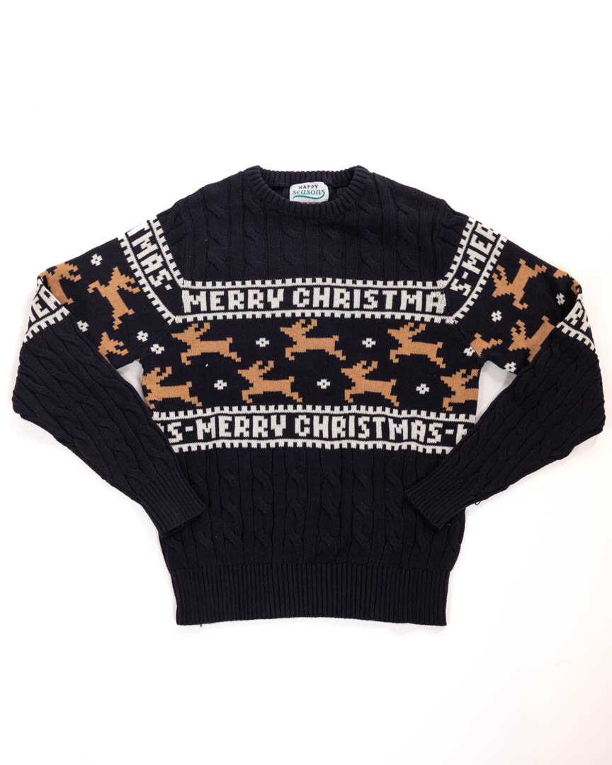 Maglione natalizio blu