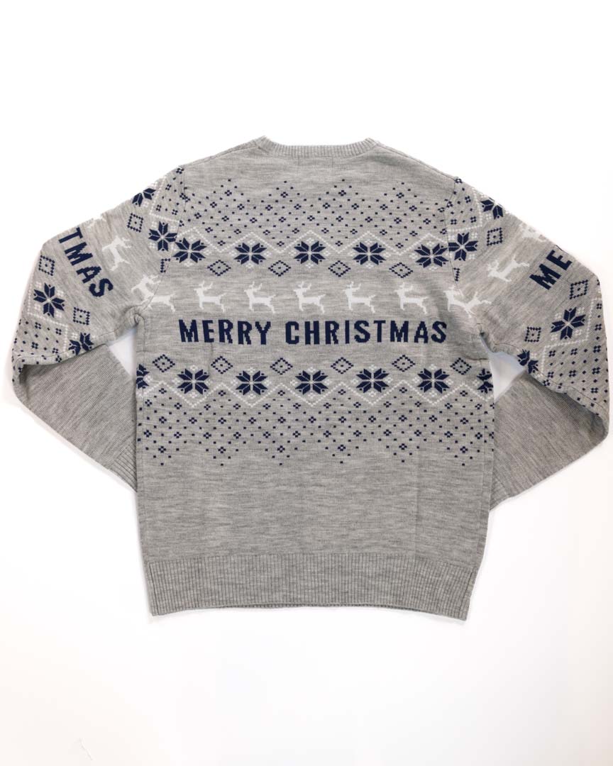 Maglione natalizio grigio