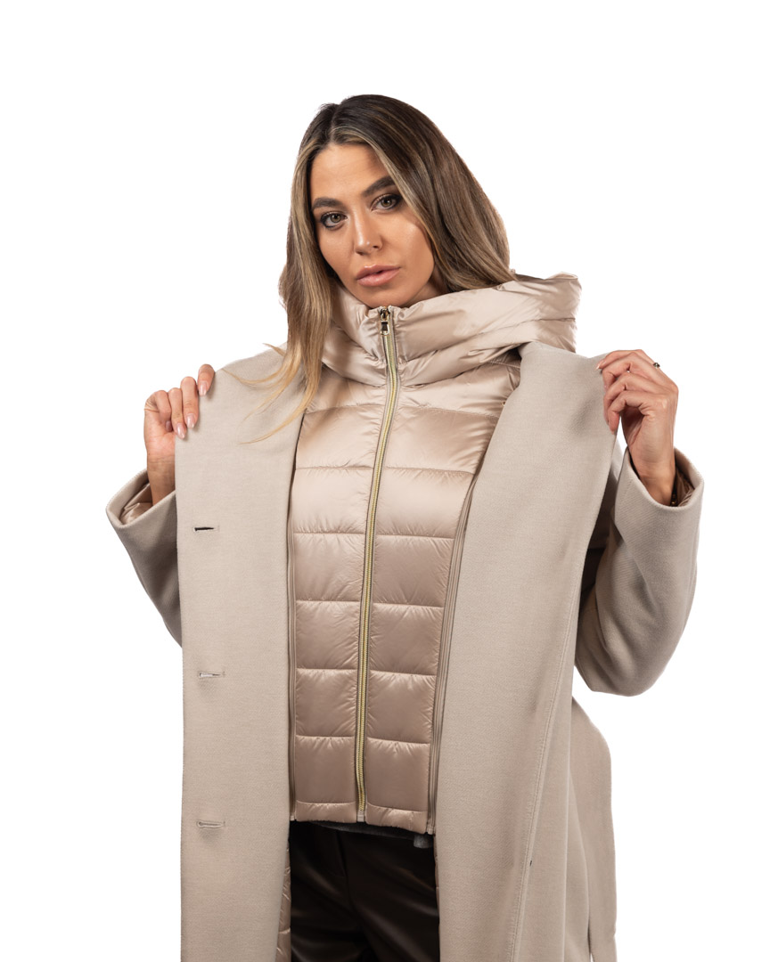 Emme Marella cappotto imbottito beige - immagine 4