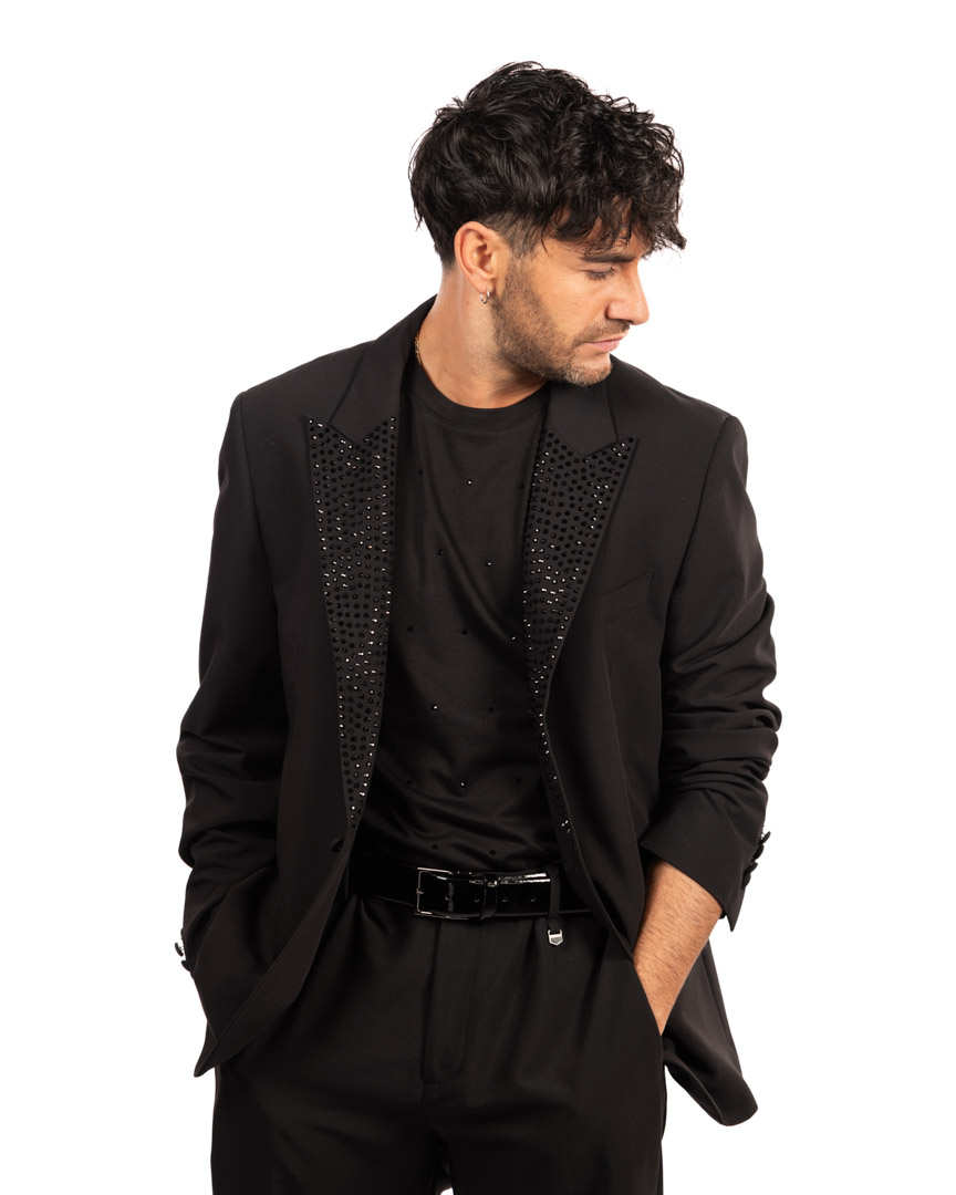 Antony Morato giacca nera con strass