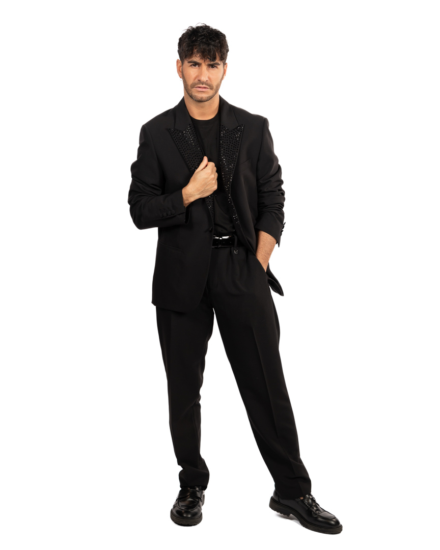 Antony Morato giacca nera con strass - immagine 4