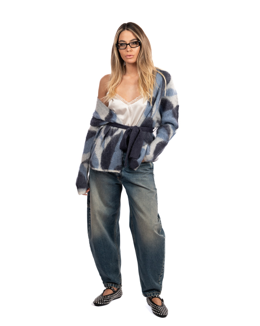 PENNY BLACK cardigan azzurro in fantasia - immagine 4