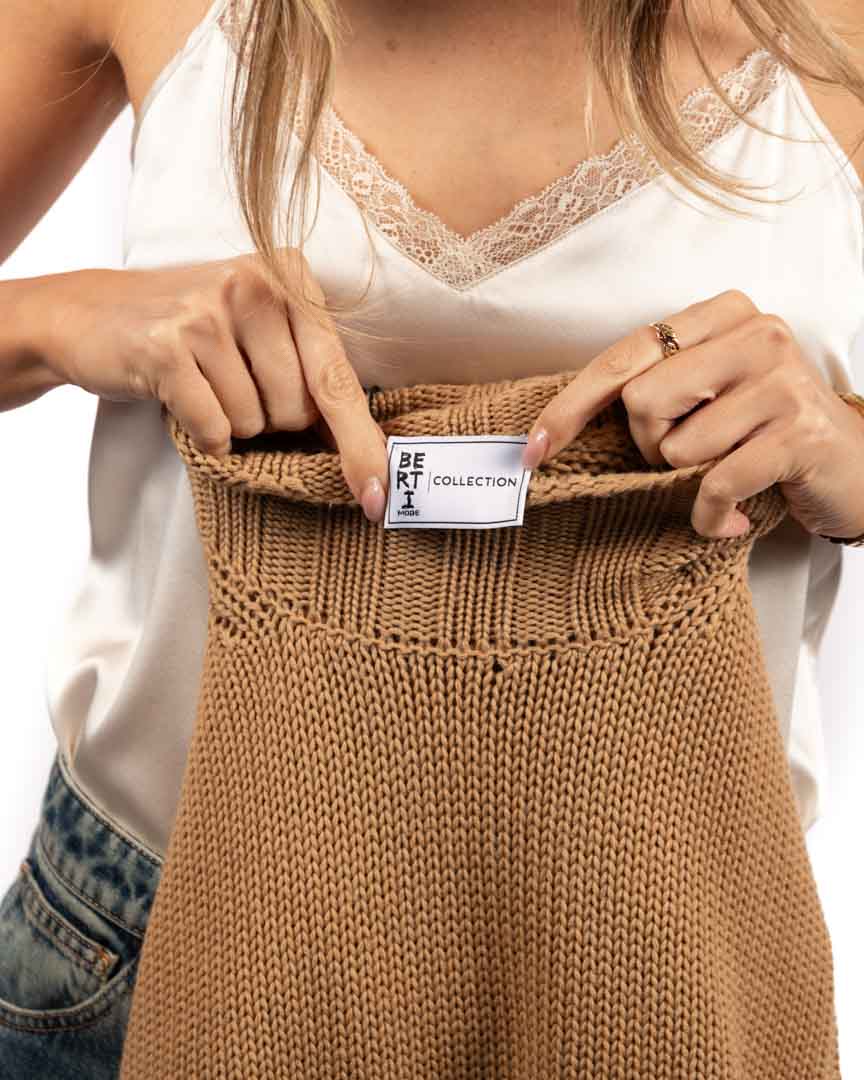 Berti Mode Collection maglione collo alto cammello - immagine 5