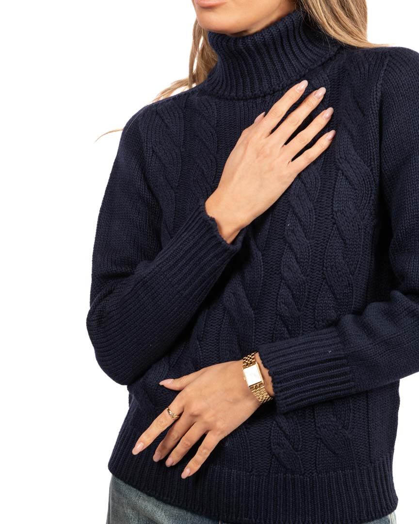 Berti Mode Collection maglione collo alto blu - immagine 4