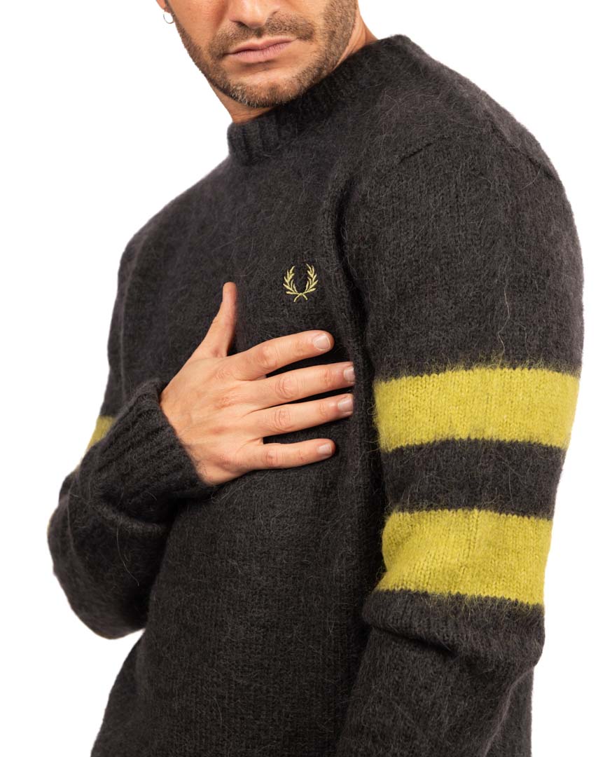 Fred Perry maglione grigio a righe - immagine 4