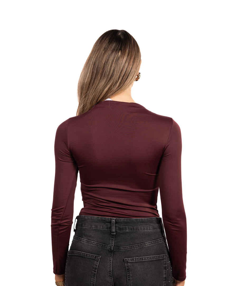 Berti Mode collection maglia bordeaux - immagine 3