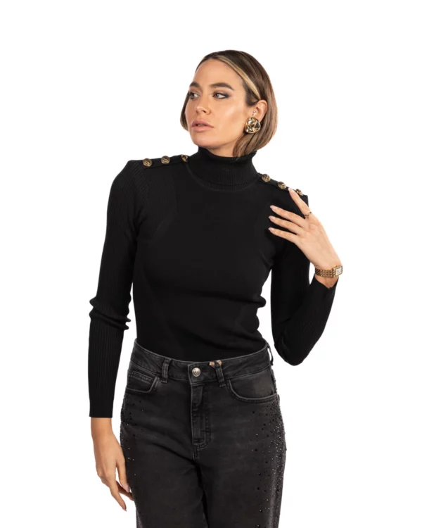 Gaudì maglione collo alto nero