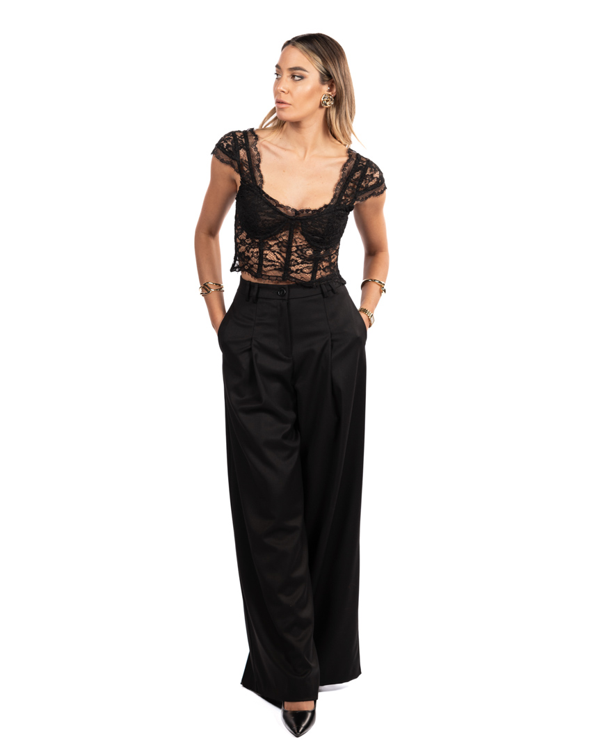 Penny Black pantalone nero a palazzo - immagine 4