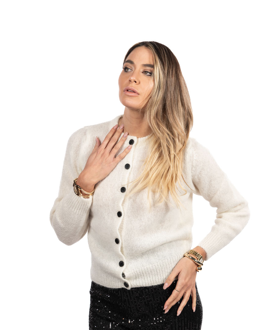 Vicolo cardigan bianco