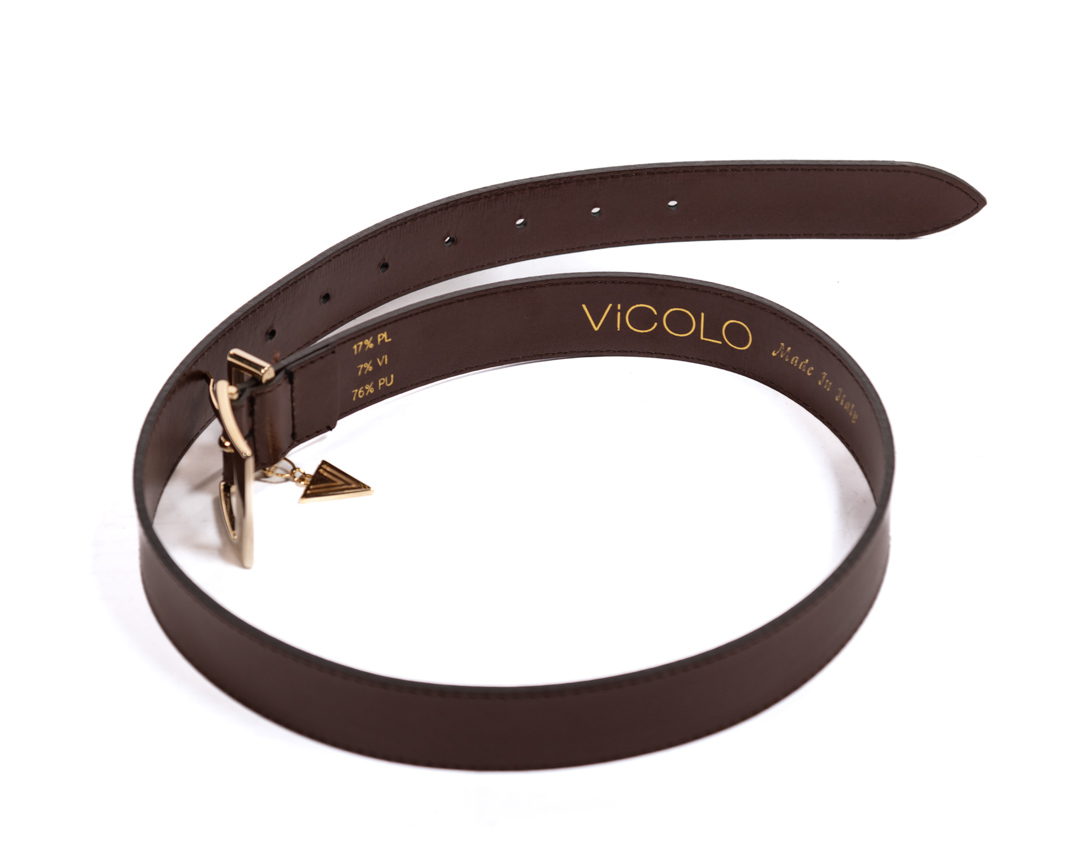 Vicolo cintura in pelle marrone