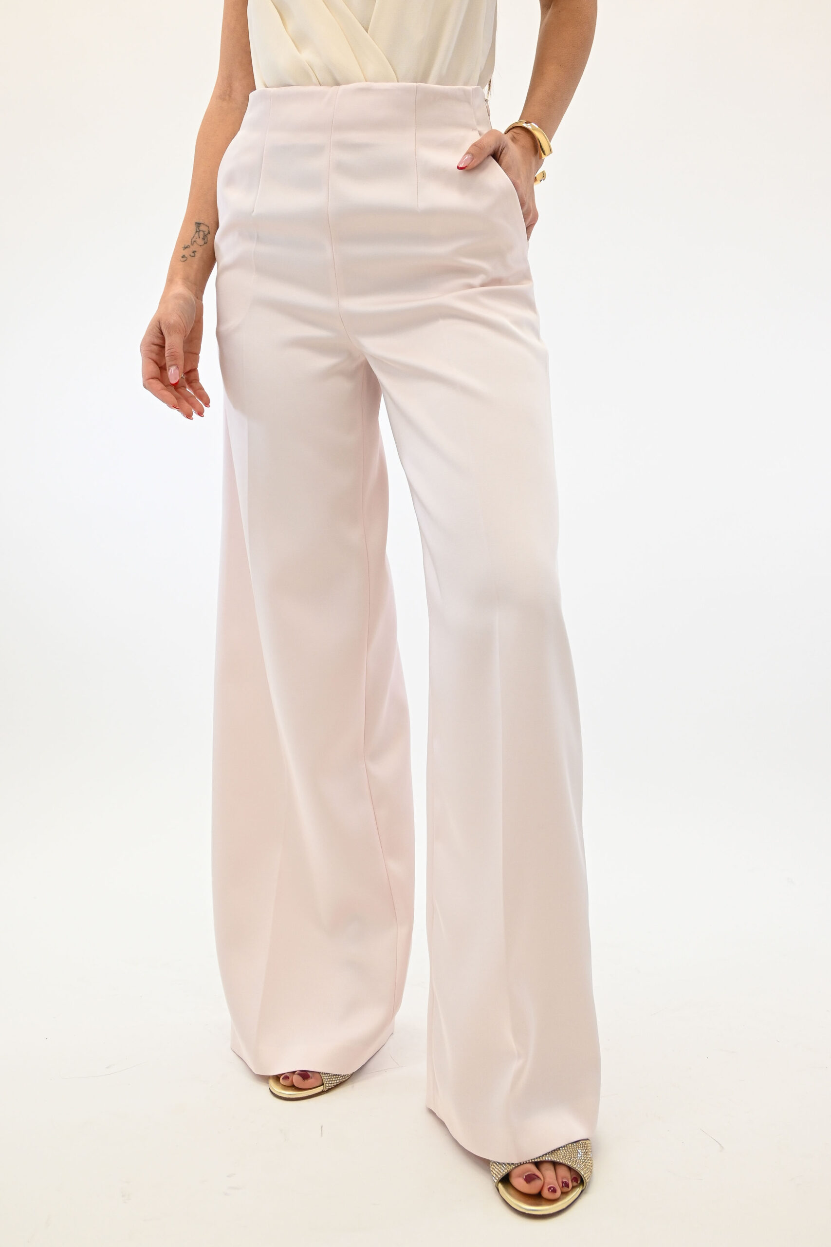 Twinset Pantaloni a palazzo in duchesse