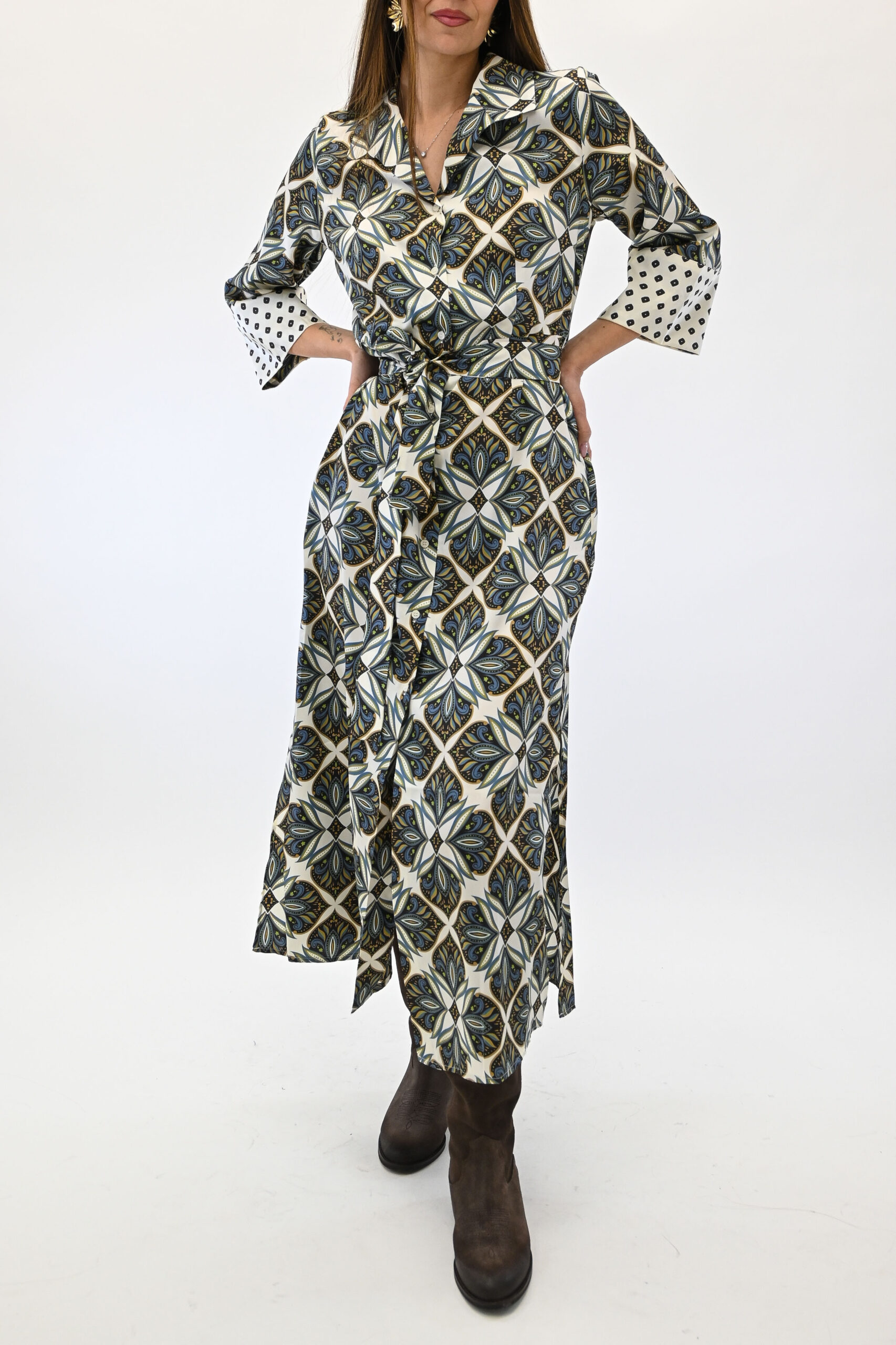 Emme Marella vestito in fantasia