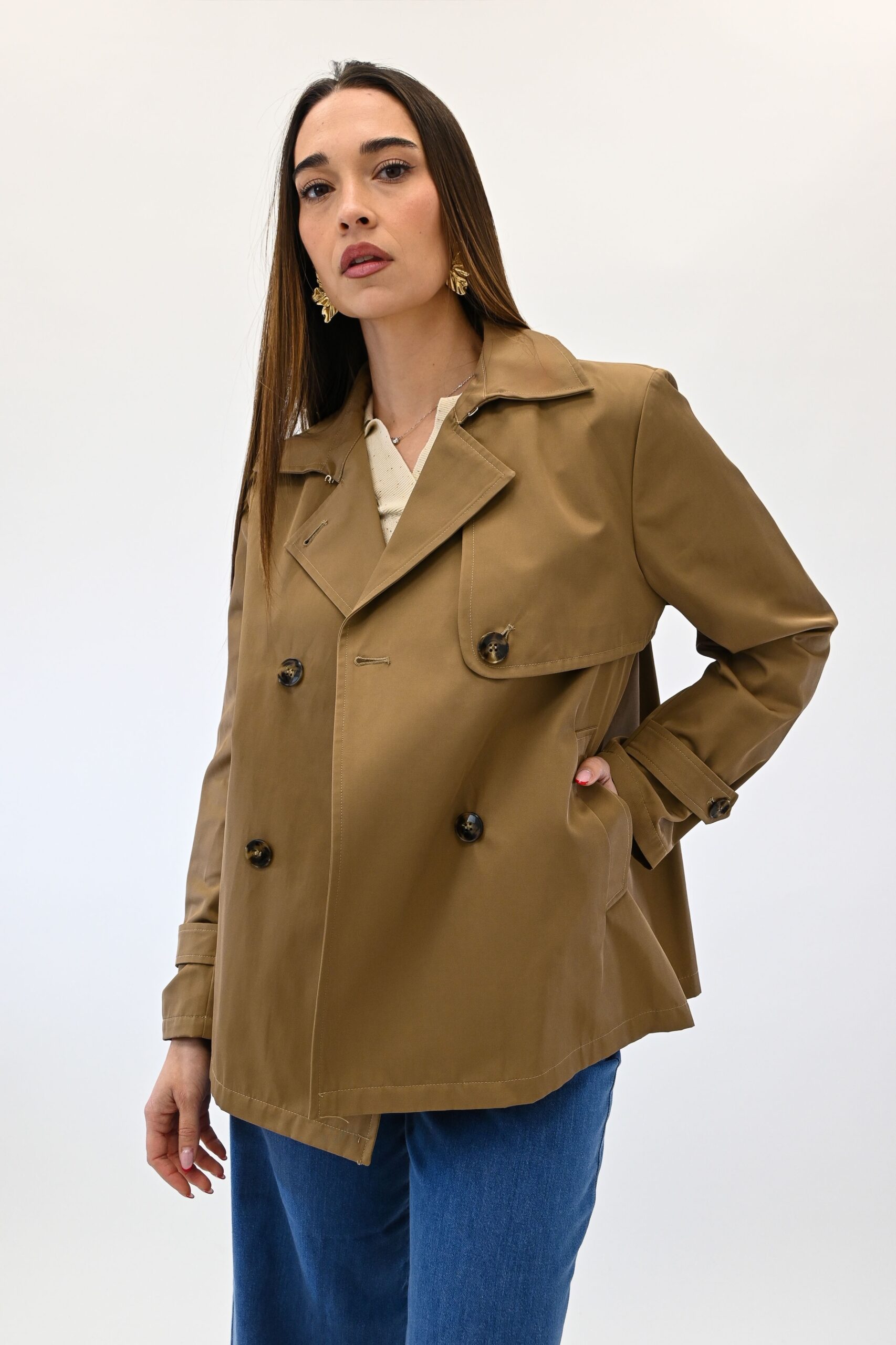 Emme Marella gabardina antigoccia beige