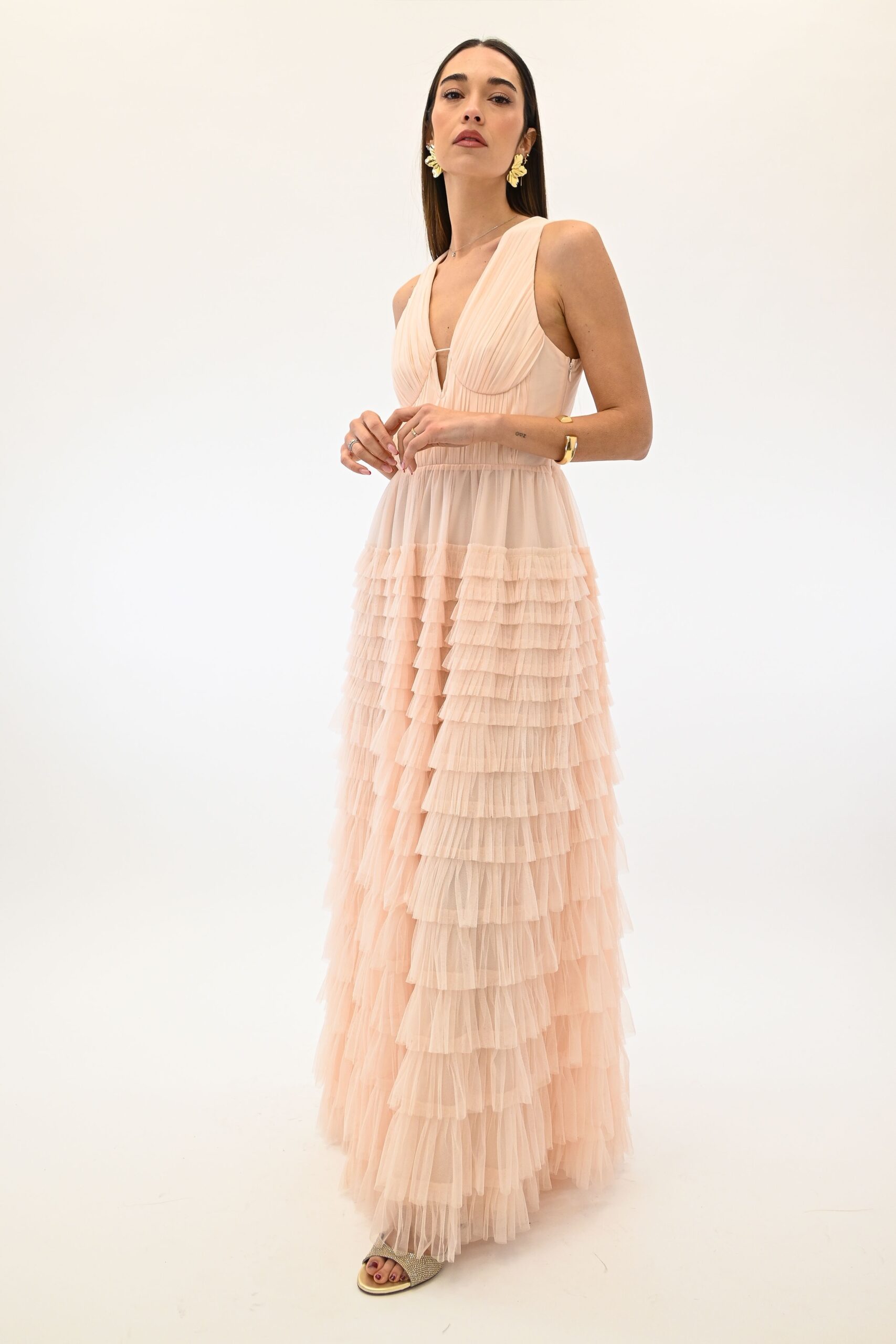 Twinset abito lungo rosa